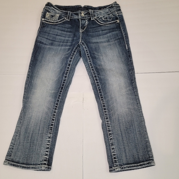 Vigoss The New York Capri Vintage Wash Embellished Flap Pocket Size 3/4 **** - Picture 9 of 13